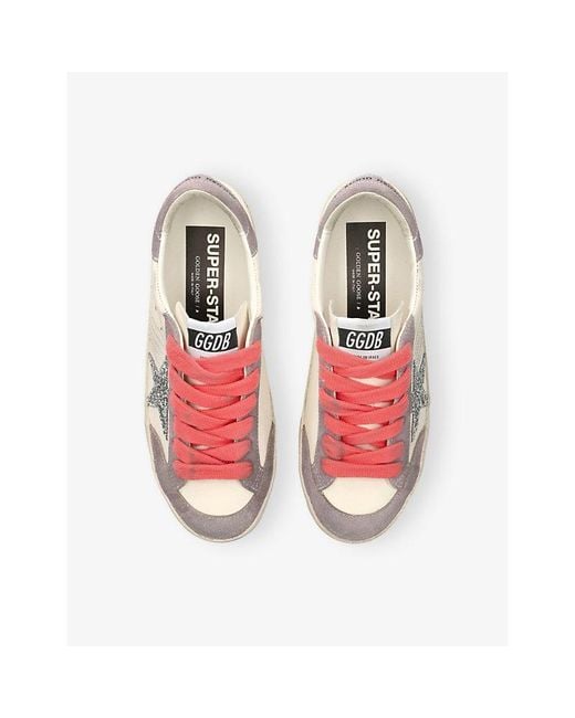 Golden Goose Deluxe Brand Pink Super-Star Leather Low-Top Trainers