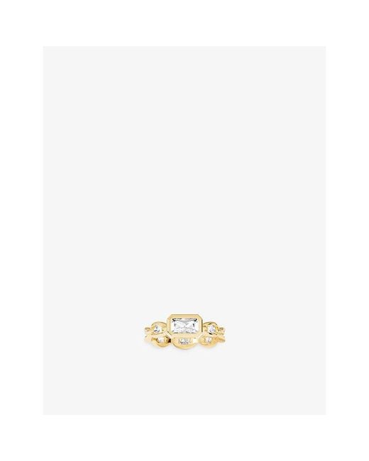 Apm Monaco Metallic Soleil Éclat Chain 18Ct-Plated Ring