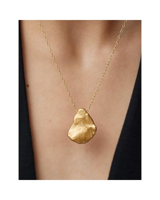 Monica Vinader Metallic Fragments Bold 18Ct-Plated Vermeil Sterling- Pendant Necklace