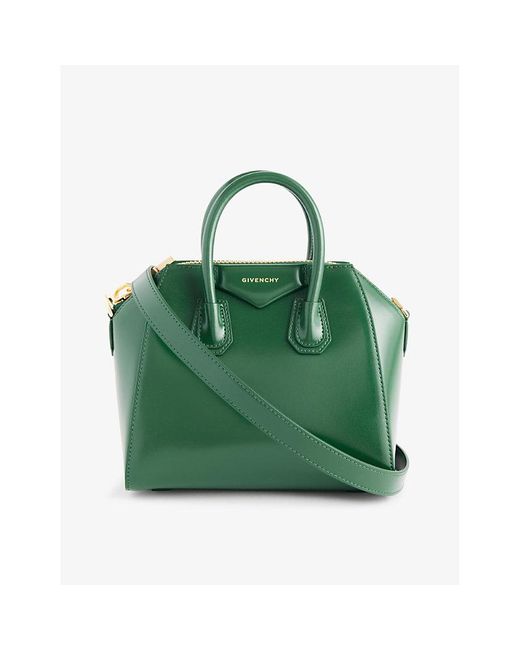 Givenchy Green Antigona Mini Leather Top-handle Bag