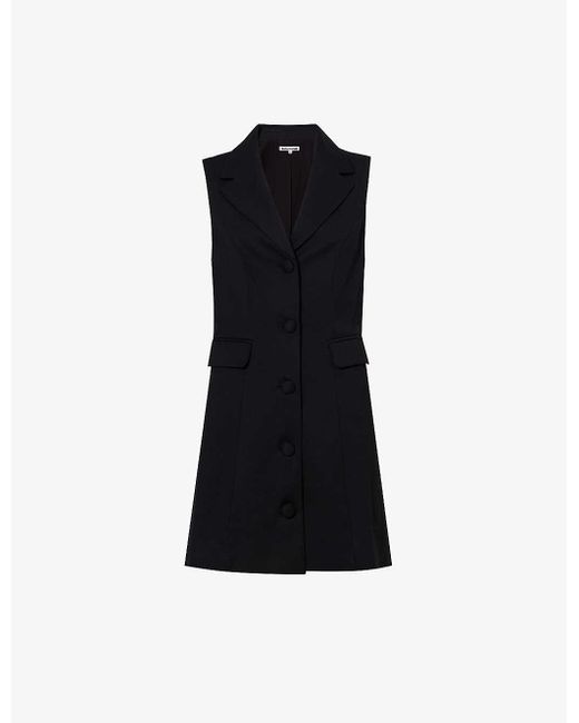 Reformation Black Acelynn Slim-fit Stretch-woven Mini Dress