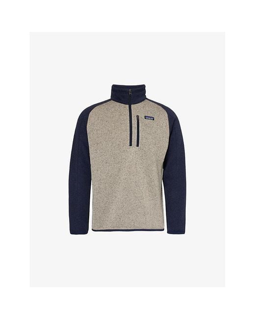 Patagonia Blue Better Sweater Quarter-zip Recycled-polyester Sweatshirt for men