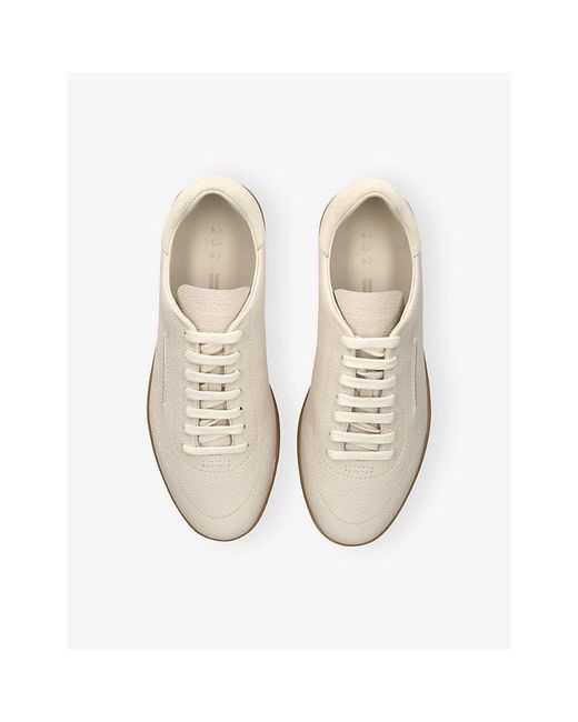Zegna Natural 232 Grained Leather Trainers for men