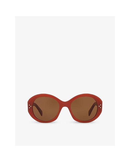 Céline Brown Cl40240i Round-frame Acetate Sunglasses