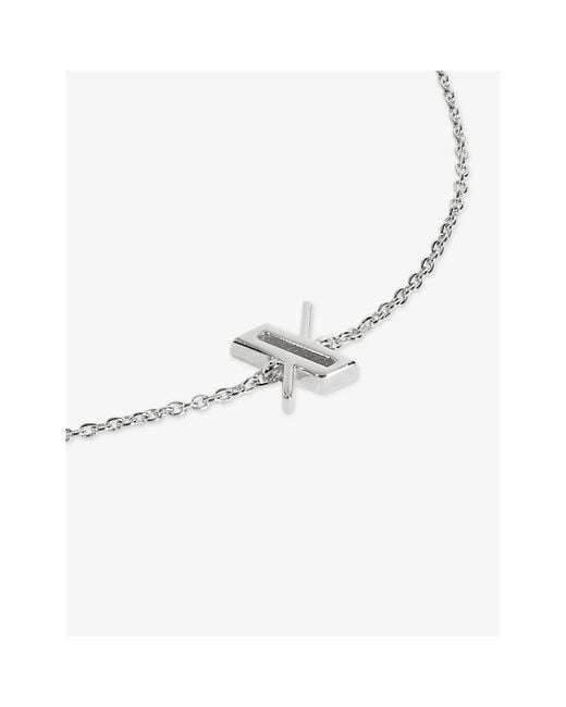 Monica Vinader Metallic Initial X Sterling- Bracelet