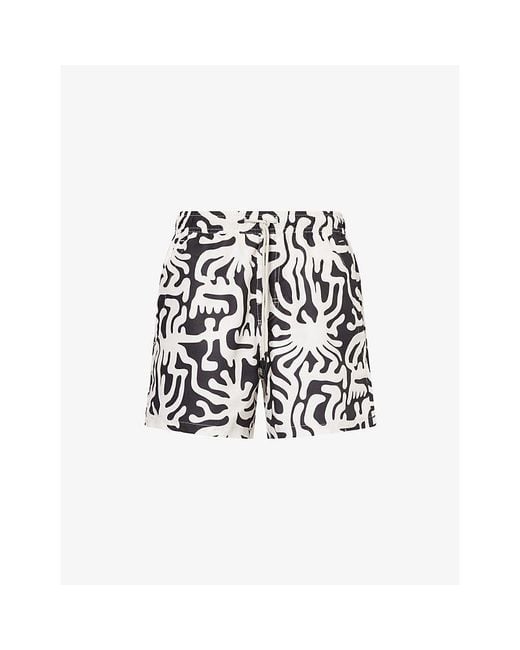 Oas White Loefy Swim Shorts for men