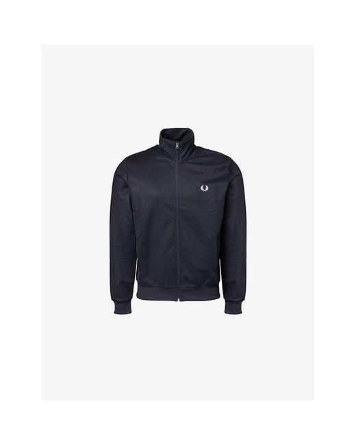 Fred Perry Men's Blue Brand-Embroidered Regular-Fit Woven Jacket