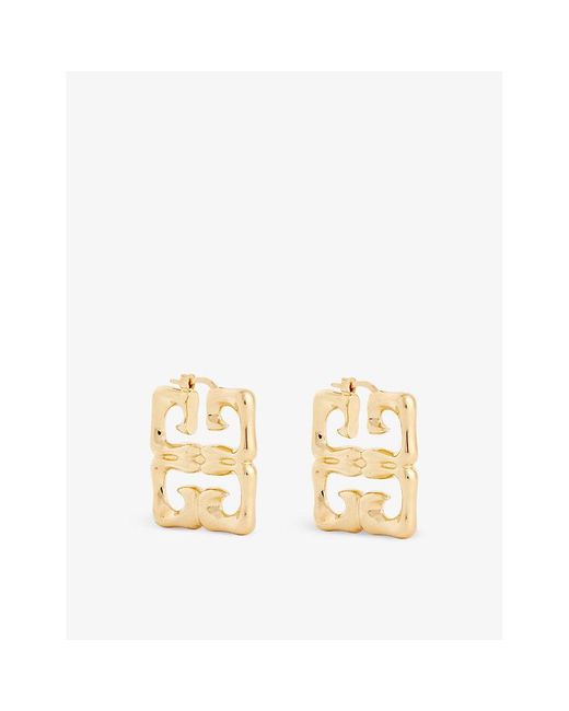 Givenchy Metallic 4g-motif Gold-tone Brass Drop Earrings