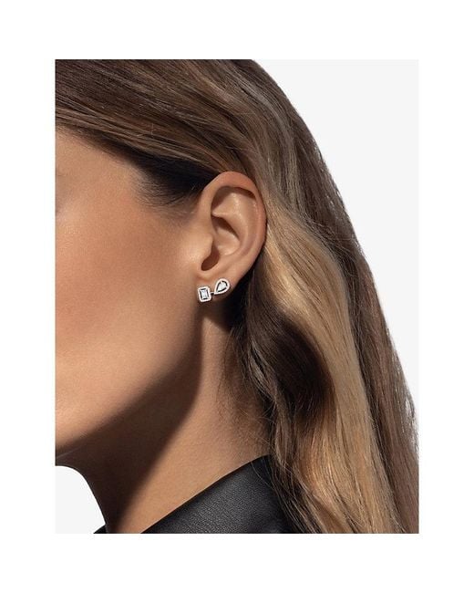 Messika White My Twin 18Ct And 0.81Ct Diamond Stud Earrings