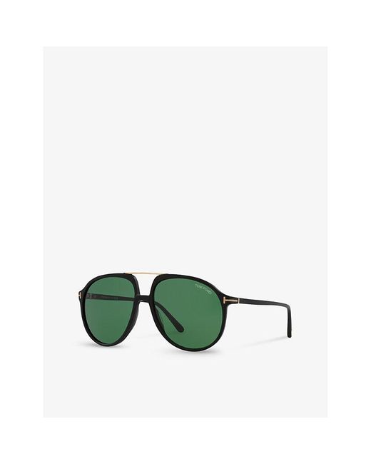 Tom Ford Green Tr001780 Pilot-frame Acetate Sunglasses