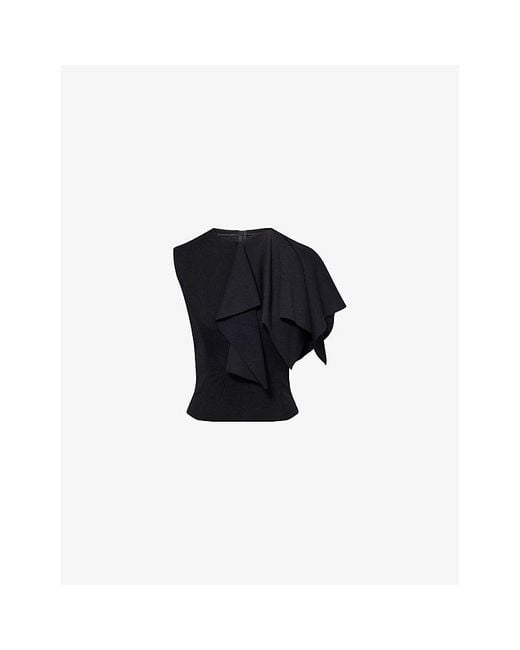 CFCL Black Ac Milan Sleeveless Knitted Top