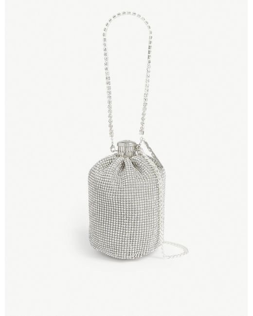 ROTATE BIRGER CHRISTENSEN Metallic Cassie Crystal-embellished Shoulder Bag