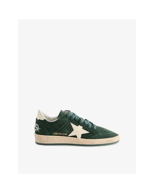 Golden Goose Deluxe Brand Green Ball Star Suede Trainers
