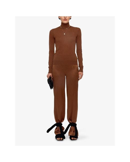 Joseph Brown Cashair High Neck Cashmere Jumper