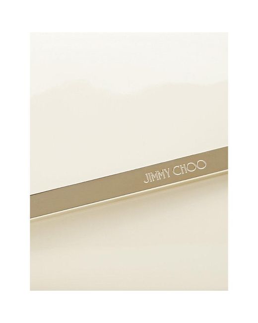 Jimmy Choo Natural Emmie Patent-Leather Clutch
