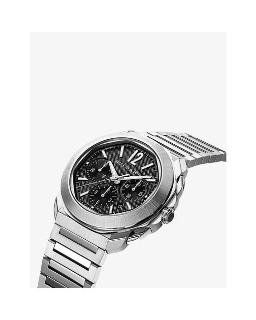 BVLGARI Multicolor Octo Roma Stainless-Steel Automatic Watch for men