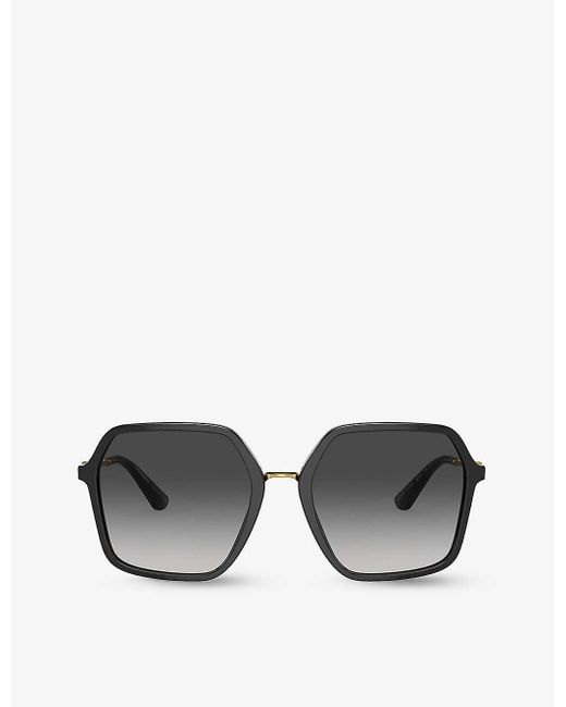 Dolce & Gabbana Black Dg4422 Square-frame Acetate Sunglasses