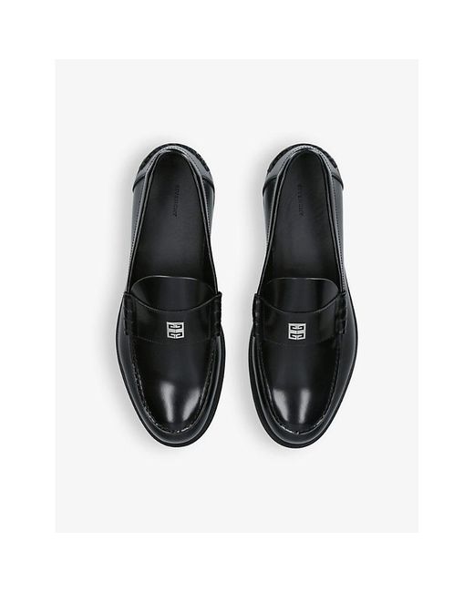 Givenchy Black Mr G Panelled Leather Loafers for men