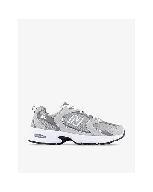 New Balance White Mr530 Logo-embossed Leather And Mesh Low-top Trainers for men
