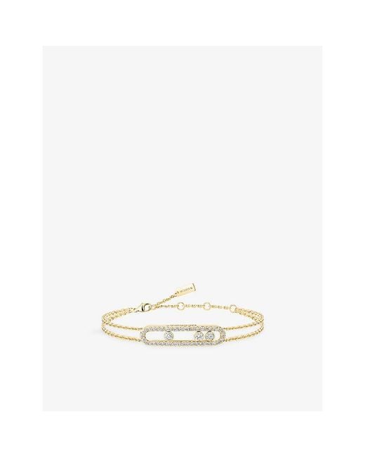 Messika White Move Classique 18Ct- And 0.65Ct Pavé Diamond Bracelet