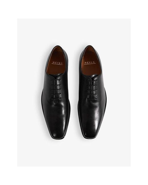 Reiss Black Mead Lace-Up Formal Leather Shoes for men