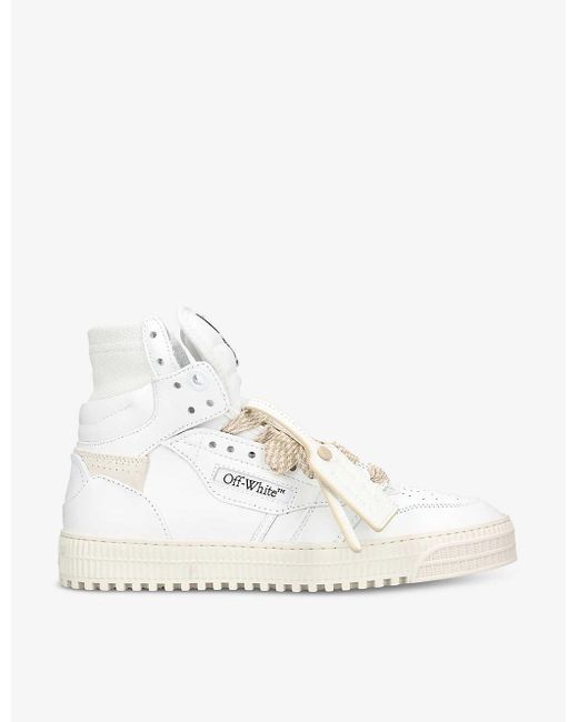 Off-White c/o Virgil Abloh Natural Off- C/o Virgil Abloh Off-court 3.0 Brand-tag Leather High-top Trainers for men