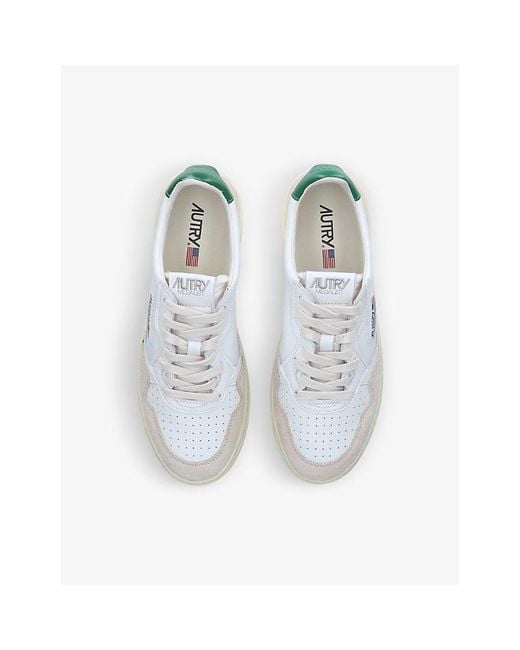 Autry White Medalist Low-Top Leather Trainers for men