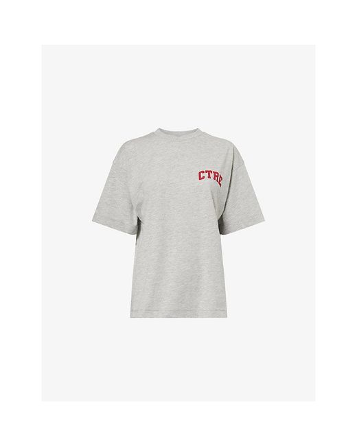 The Couture Club White Ctre Short-Sleeve Cotton-Jersey T-Shirt