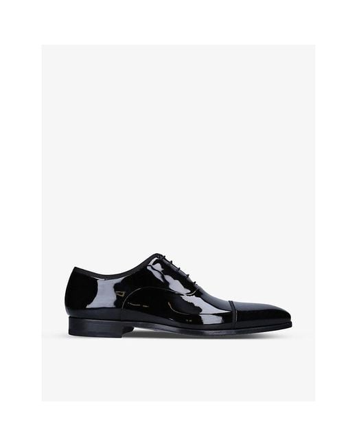 Magnanni Shoes Black Jadiel Patent-leather Oxford Shoes for men