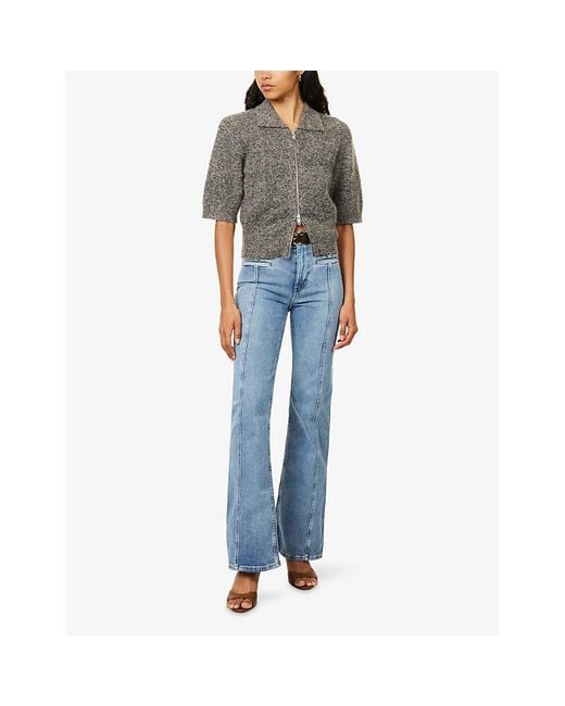 Free People Blue Firecracker Flared-Leg Denim Jeans