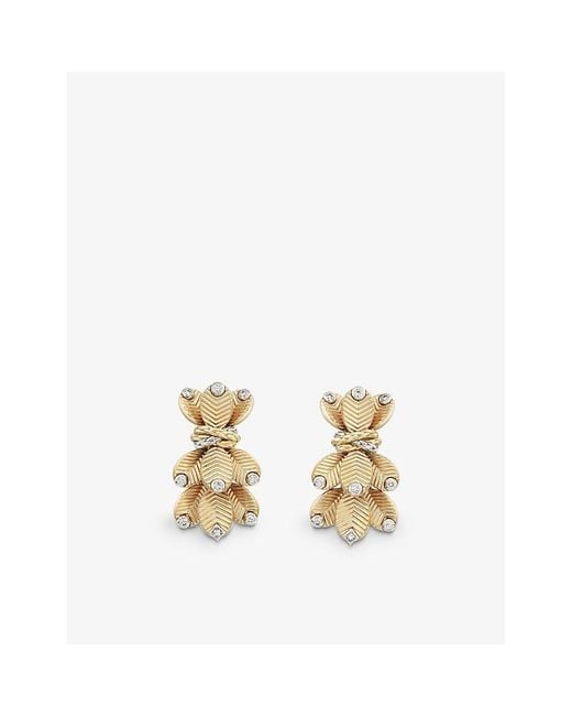 Cartier Metallic Grain De Café 18Ct- And 0.42Ct Diamond Earrings