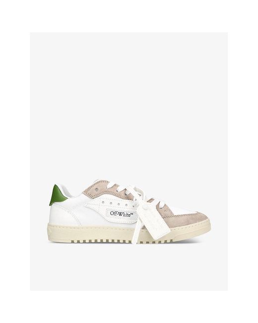 Off-White c/o Virgil Abloh White 5.0 Panelled Leather And Woven Low-top Low-top Trainers for men