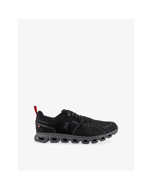 On Shoes Black Cloud 6 Waterproof Woven Trainers for men