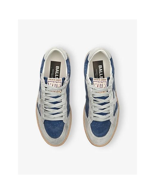 Golden Goose Deluxe Brand Blue Ballstar 51123 Suede Trainers