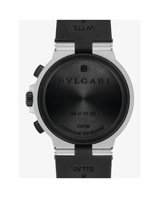 BVLGARI Black And Titanium Automatic Watch for men