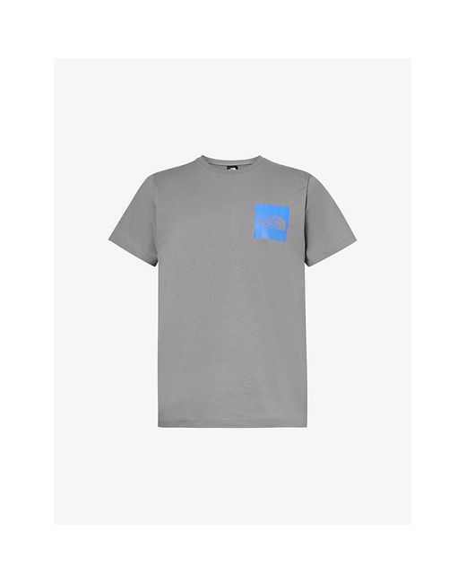 The North Face Gray Smoked Brand-print Cotton-jersey T-shirt X for men