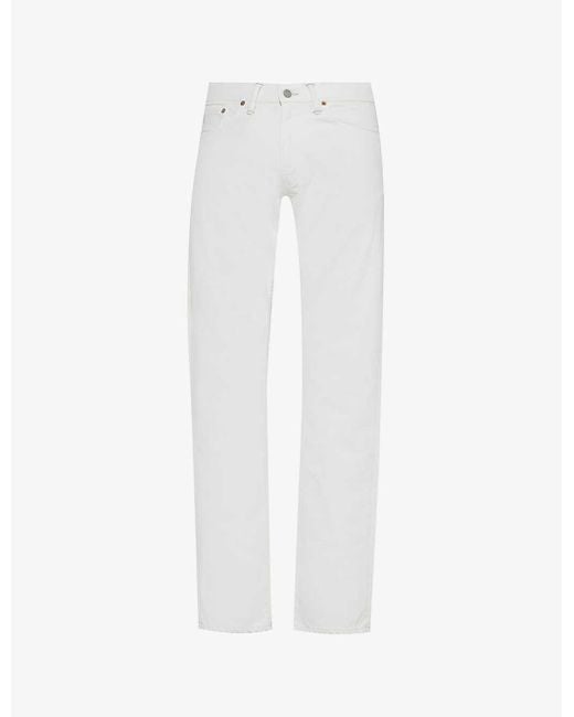 RRL White Straight-leg Mid-rise Regular-fit Jeans for men