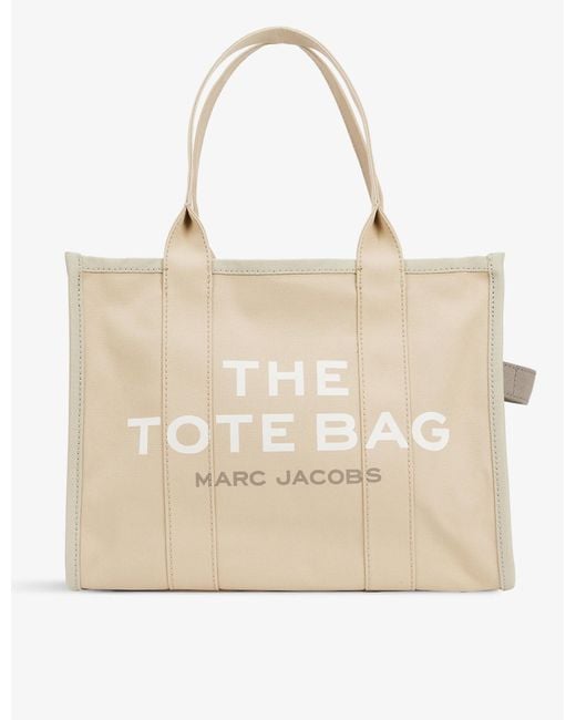 Marc Jacobs The Tote Large Canvas Tote Bag in Cream (Natural) | Lyst ...