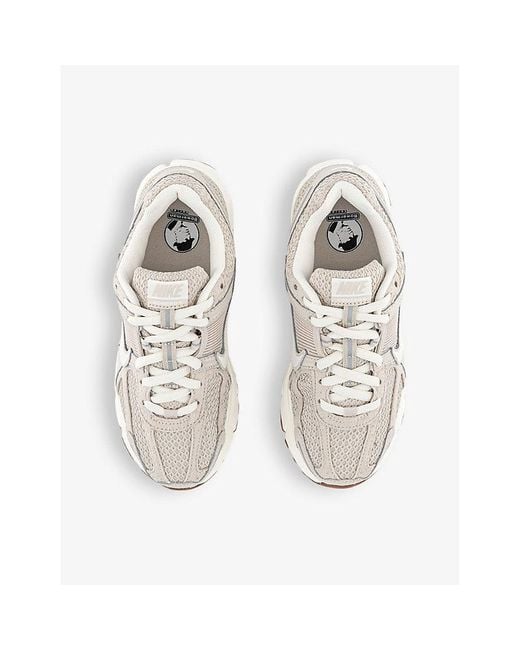 Nike White Zoom Vomero 5 Logo-embossed Leather And Mesh Low-top Trainers