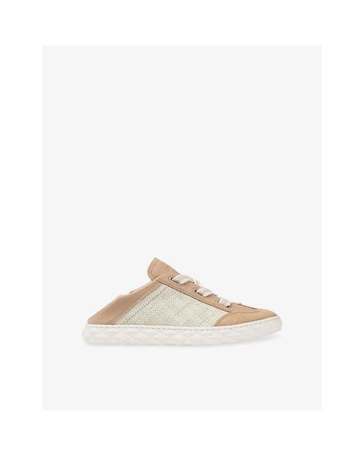 Jimmy Choo White Diamond Light Flex Leather Trainers