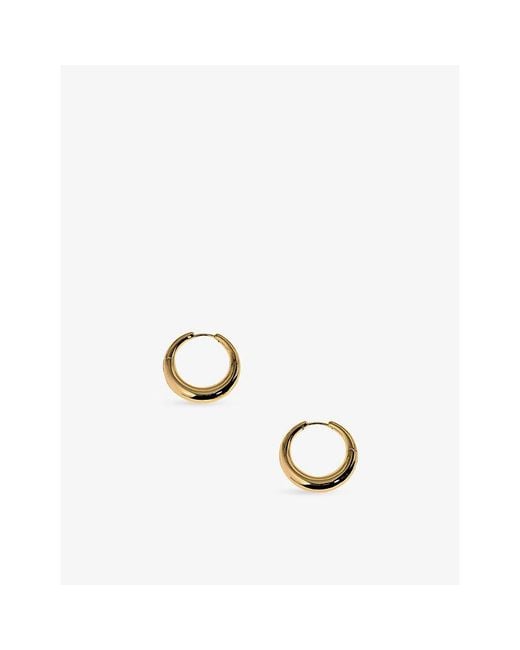 Astrid & Miyu Metallic Dome Xl 18Ct Plated Sterling- Hoop Earrings