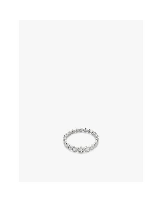 Monica Vinader White Lab Grown Sterling- And 0.057Ct Lab-Grown Diamond Eternity Ring