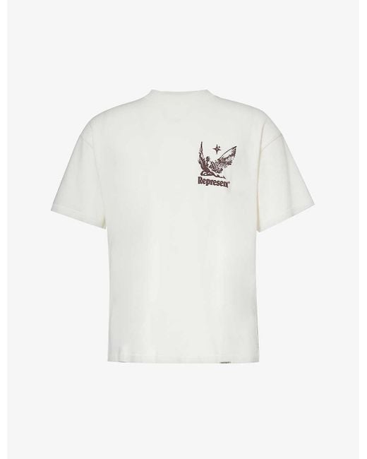 Represent White Icarus Graphic-print Cotton-jersey T-shirt X for men