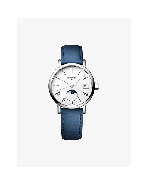 Longines Blue L4.330.4.11.2 Elegant Collection Moonphase Stainless-Steel Quartz Watch