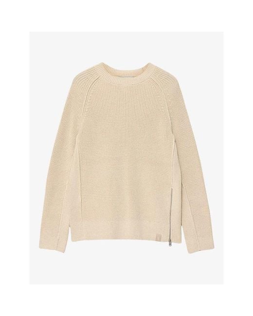 AllSaints Natural Kit Crewneck Regular-Fit Cotton Jumper for men