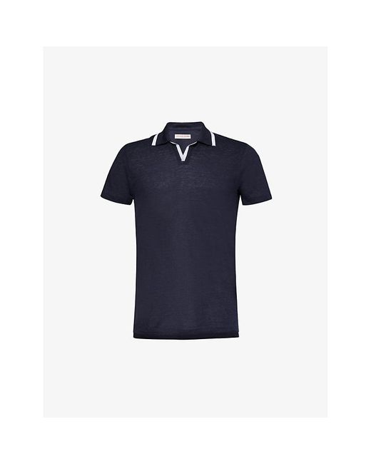 Orlebar Brown Blue Felix Regular-fit Linen Polo Shirt X for men