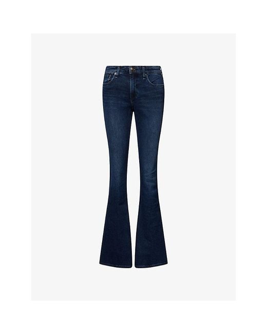 Rag & Bone Blue Kinsley Flared-Leg Denim Jeans