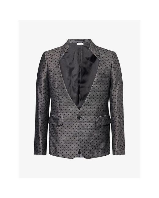 Comme des Garçons Gray Split Single-Breasted Wool-Blend Blazer for men