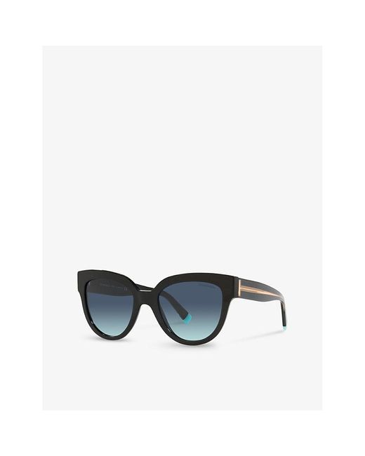 Tiffany & Co Blue Tf4186 Cat Eye-frame Acetate Sunglasses