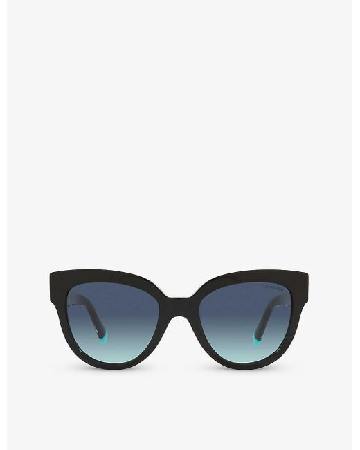 Tiffany & Co Blue Tf4186 Cat Eye-frame Acetate Sunglasses